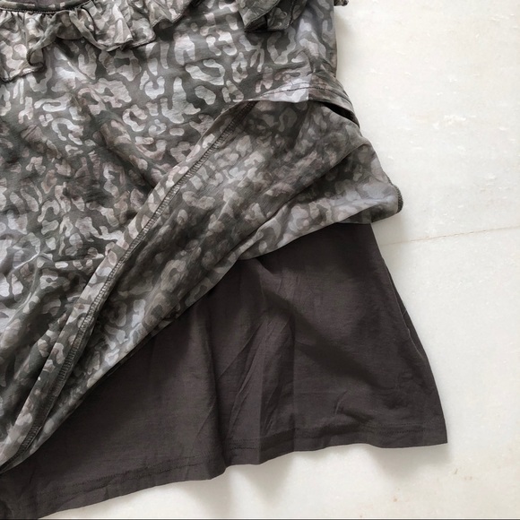 Esprit Gray Pattern Ruffle Top - Picture 5 of 7